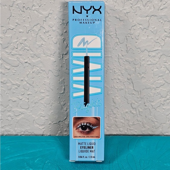 NYX Vivid Brights Matte Liquid Eyeliner - Blue Thang - Picture 1 of 5